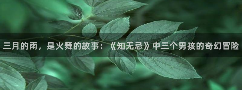 韩漫漫画下拉式：三月的雨，是火舞的故事：《知无忌》中三个男孩的奇幻冒险